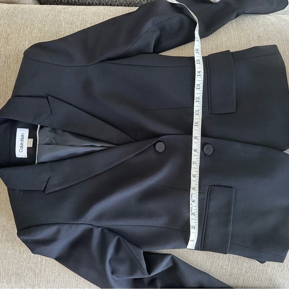 Black Button Up Petite Blazer Calvin Klein - Picture 8 of 13